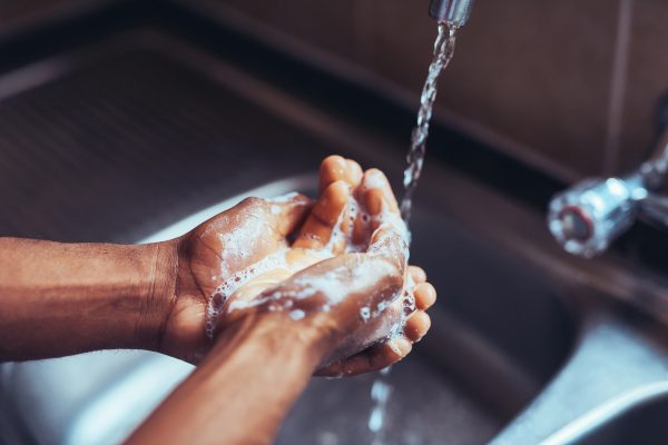 washing hands